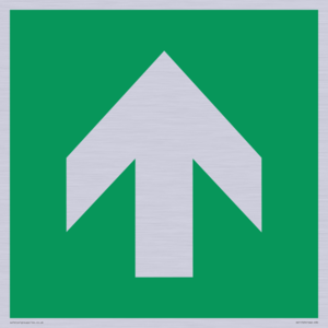 E907 Safe condition: Up / forwards arrow (90 deg supplimentary)